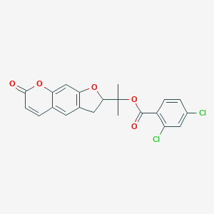 molecular formula C21H16Cl2O5 B416132 2-(7-oxo-2,3-dihydro-7H-furo[3,2-g]chromen-2-yl)propan-2-yl 2,4-dichlorobenzoate 