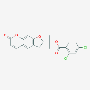 2-(7-oxo-2,3-dihydro-7H-furo[3,2-g]chromen-2-yl)propan-2-yl 2,4-dichlorobenzoate