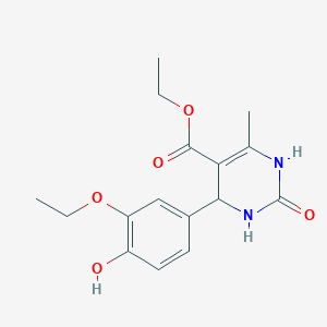 Ethyl 4-(3-ethoxy-4-hydroxyphenyl)-6-methyl-2-oxo-1,2,3,4-tetrahydropyrimidine-5-carboxylate