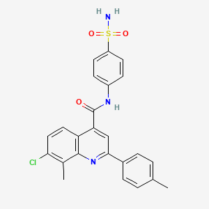 N-[4-(aminosulfonyl)phenyl]-7-chloro-8-methyl-2-(4-methylphenyl)-4-quinolinecarboxamide