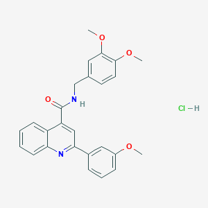 N-(3,4-dimethoxybenzyl)-2-(3-methoxyphenyl)-4-quinolinecarboxamide hydrochloride