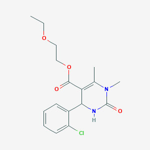 molecular formula C17H21ClN2O4 B416135 2-Ethoxyethyl 4-(2-chlorophenyl)-1,6-dimethyl-2-oxo-1,2,3,4-tetrahydropyrimidine-5-carboxylate 