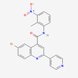 6-bromo-N-(2-methyl-3-nitrophenyl)-2-(4-pyridinyl)-4-quinolinecarboxamide