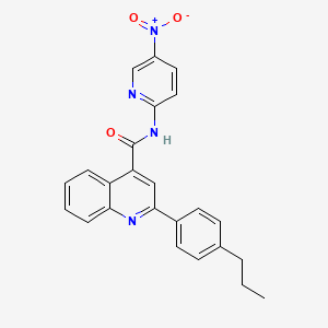 molecular formula C24H20N4O3 B4161375 N-(5-nitro-2-pyridinyl)-2-(4-propylphenyl)-4-quinolinecarboxamide 