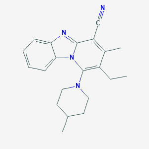 molecular formula C21H24N4 B416139 2-Ethyl-3-methyl-1-(4-methylpiperidin-1-yl)pyrido[1,2-a]benzimidazole-4-carbonitrile CAS No. 329708-73-8