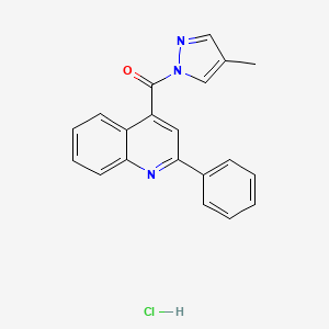 4-[(4-methyl-1H-pyrazol-1-yl)carbonyl]-2-phenylquinoline hydrochloride