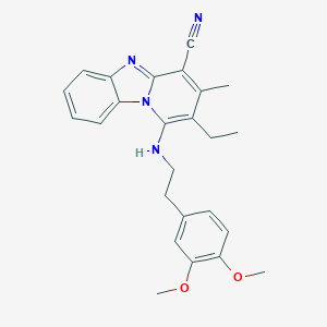 molecular formula C25H26N4O2 B416140 1-{[2-(3,4-Dimethoxyphenyl)ethyl]amino}-2-ethyl-3-methylpyrido[1,2-a]benzimidazole-4-carbonitrile CAS No. 305334-50-3