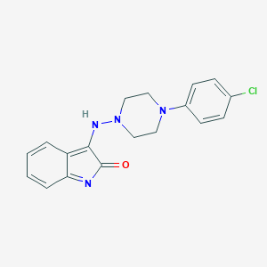 molecular formula C18H17ClN4O B416142 3-[[4-(4-chlorophenyl)piperazin-1-yl]amino]indol-2-one 