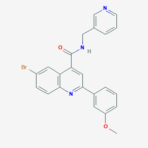 molecular formula C23H18BrN3O2 B4161420 6-bromo-2-(3-methoxyphenyl)-N-(3-pyridinylmethyl)-4-quinolinecarboxamide 