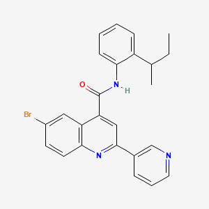 6-bromo-N-(2-sec-butylphenyl)-2-(3-pyridinyl)-4-quinolinecarboxamide