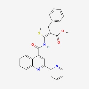 methyl 4-phenyl-2-({[2-(2-pyridinyl)-4-quinolinyl]carbonyl}amino)-3-thiophenecarboxylate