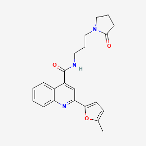 2-(5-methyl-2-furyl)-N~4~-[3-(2-oxo-1-pyrrolidinyl)propyl]-4-quinolinecarboxamide