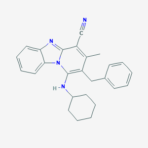 2-Benzyl-1-(cyclohexylamino)-3-methylpyrido[1,2-a]benzimidazole-4-carbonitrile