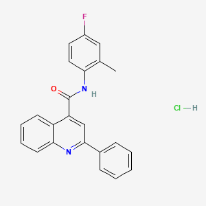 N-(4-fluoro-2-methylphenyl)-2-phenyl-4-quinolinecarboxamide hydrochloride