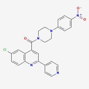 6-chloro-4-{[4-(4-nitrophenyl)-1-piperazinyl]carbonyl}-2-(4-pyridinyl)quinoline