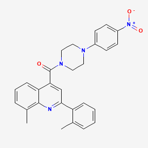 8-methyl-2-(2-methylphenyl)-4-{[4-(4-nitrophenyl)-1-piperazinyl]carbonyl}quinoline