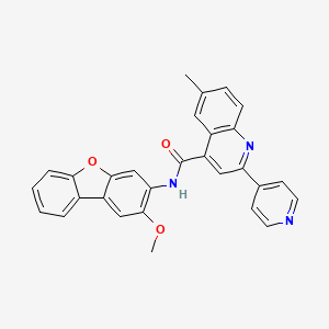 N-(2-methoxydibenzo[b,d]furan-3-yl)-6-methyl-2-(4-pyridinyl)-4-quinolinecarboxamide