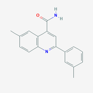 6-Methyl-2-(3-methylphenyl)quinoline-4-carboxamide