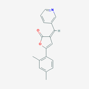 molecular formula C18H15NO2 B416151 5-(2,4-dimethylphenyl)-3-(3-pyridinylmethylene)-2(3H)-furanone 