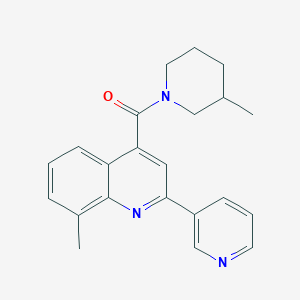 molecular formula C22H23N3O B4161518 8-methyl-4-[(3-methyl-1-piperidinyl)carbonyl]-2-(3-pyridinyl)quinoline 