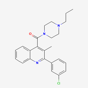 2-(3-chlorophenyl)-3-methyl-4-[(4-propyl-1-piperazinyl)carbonyl]quinoline