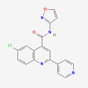 6-chloro-N-3-isoxazolyl-2-(4-pyridinyl)-4-quinolinecarboxamide