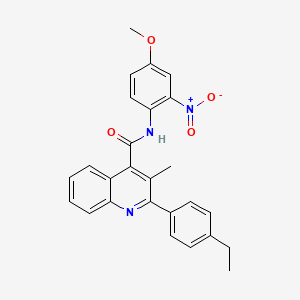 2-(4-ethylphenyl)-N-(4-methoxy-2-nitrophenyl)-3-methyl-4-quinolinecarboxamide