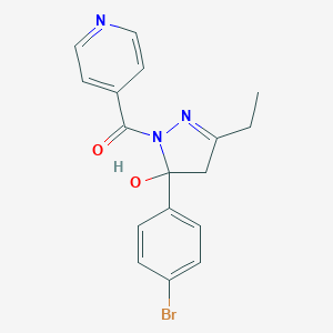 5-(4-bromophenyl)-3-ethyl-1-isonicotinoyl-4,5-dihydro-1H-pyrazol-5-ol