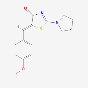 molecular formula C15H16N2O2S B416156 5-(4-Methoxy-benzylidene)-2-pyrrolidin-1-yl-thiazol-4-one 