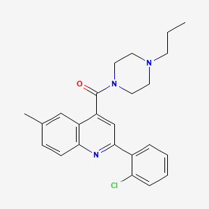 2-(2-chlorophenyl)-6-methyl-4-[(4-propyl-1-piperazinyl)carbonyl]quinoline