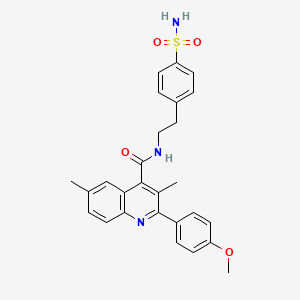 N-{2-[4-(aminosulfonyl)phenyl]ethyl}-2-(4-methoxyphenyl)-3,6-dimethyl-4-quinolinecarboxamide