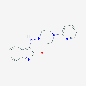 molecular formula C17H17N5O B416163 3-[(4-pyridin-2-ylpiperazin-1-yl)amino]indol-2-one 
