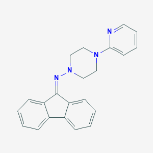 molecular formula C22H20N4 B416164 N-(9H-fluoren-9-ylidene)-4-(2-pyridinyl)-1-piperazinamine 