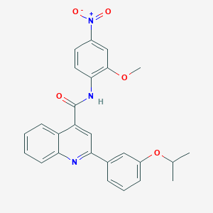 2-(3-isopropoxyphenyl)-N-(2-methoxy-4-nitrophenyl)-4-quinolinecarboxamide