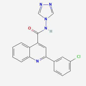 molecular formula C18H12ClN5O B4161649 2-(3-chlorophenyl)-N-4H-1,2,4-triazol-4-yl-4-quinolinecarboxamide 