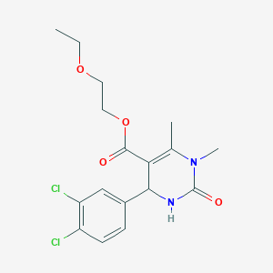 molecular formula C17H20Cl2N2O4 B416166 2-Ethoxyethyl 4-(3,4-dichlorophenyl)-1,6-dimethyl-2-oxo-1,2,3,4-tetrahydropyrimidine-5-carboxylate 