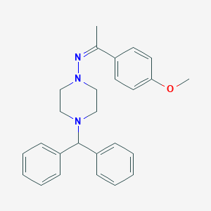 molecular formula C26H29N3O B416167 N-(4-benzhydryl-1-piperazinyl)-N-[1-(4-methoxyphenyl)ethylidene]amine CAS No. 331867-99-3
