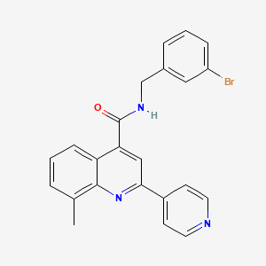 N-(3-bromobenzyl)-8-methyl-2-(4-pyridinyl)-4-quinolinecarboxamide