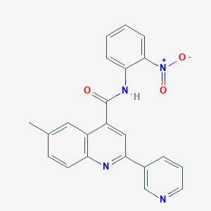 molecular formula C22H16N4O3 B4161694 6-methyl-N-(2-nitrophenyl)-2-(3-pyridinyl)-4-quinolinecarboxamide 