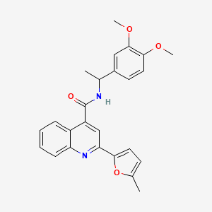 N-[1-(3,4-dimethoxyphenyl)ethyl]-2-(5-methyl-2-furyl)-4-quinolinecarboxamide