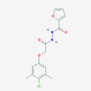 molecular formula C15H15ClN2O4 B416173 N'-[2-(4-chloro-3,5-dimethylphenoxy)acetyl]-2-furohydrazide 