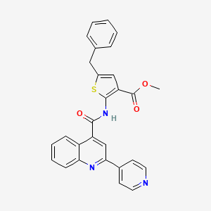 methyl 5-benzyl-2-({[2-(4-pyridinyl)-4-quinolinyl]carbonyl}amino)-3-thiophenecarboxylate