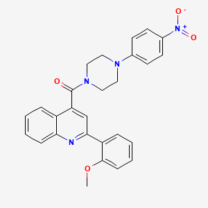 2-(2-methoxyphenyl)-4-{[4-(4-nitrophenyl)-1-piperazinyl]carbonyl}quinoline