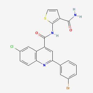 N-[3-(aminocarbonyl)-2-thienyl]-2-(3-bromophenyl)-6-chloro-4-quinolinecarboxamide