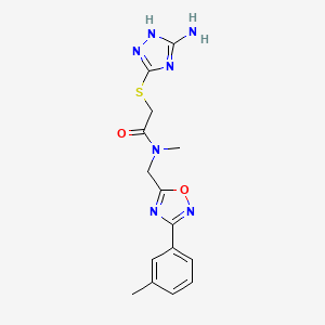 2-[(3-amino-1H-1,2,4-triazol-5-yl)thio]-N-methyl-N-{[3-(3-methylphenyl)-1,2,4-oxadiazol-5-yl]methyl}acetamide