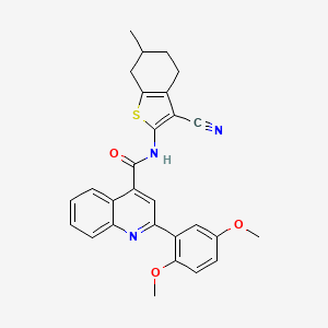 N-(3-cyano-6-methyl-4,5,6,7-tetrahydro-1-benzothien-2-yl)-2-(2,5-dimethoxyphenyl)-4-quinolinecarboxamide