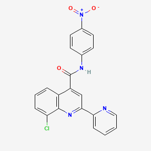 molecular formula C21H13ClN4O3 B4161828 8-chloro-N-(4-nitrophenyl)-2-(2-pyridinyl)-4-quinolinecarboxamide 