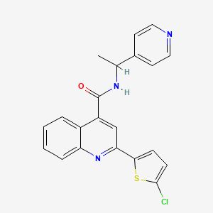 2-(5-chloro-2-thienyl)-N-[1-(4-pyridinyl)ethyl]-4-quinolinecarboxamide