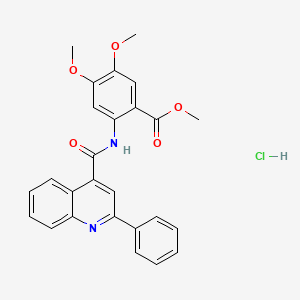 methyl 4,5-dimethoxy-2-{[(2-phenyl-4-quinolinyl)carbonyl]amino}benzoate hydrochloride