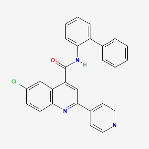 molecular formula C27H18ClN3O B4161846 N-2-biphenylyl-6-chloro-2-(4-pyridinyl)-4-quinolinecarboxamide 